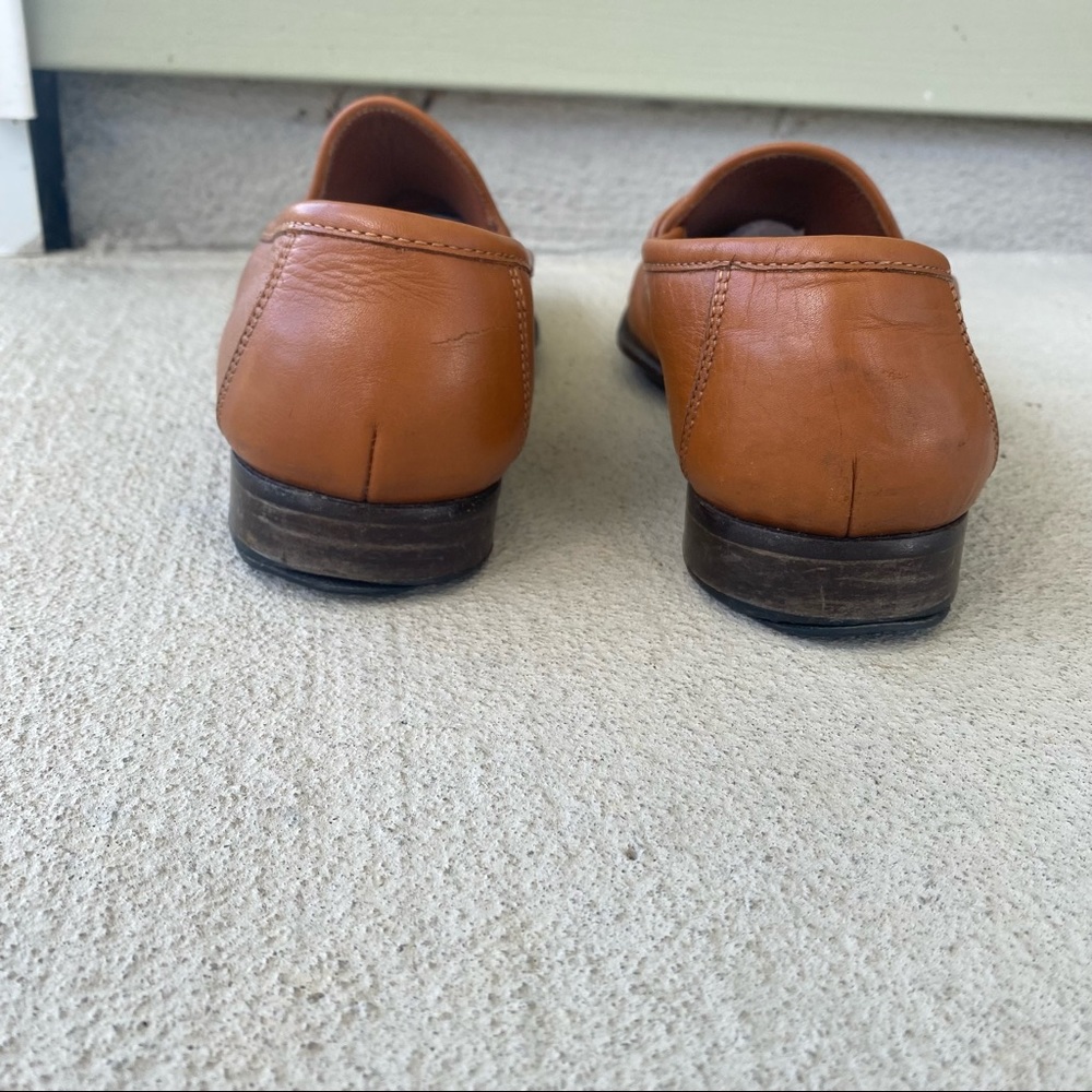 Allen Edmonds Verona Italian Loafers Men’s Size 8.5 D Saddle Tan Walnut Horsebit - Picture 4 of 11